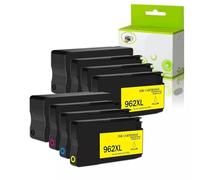 WQVXGKTI Paquete 4/8 Compatible con 962xl 962 Cartucho de Tinta Negro y Tri-Color para Usar con OfficeJet Pro 9010 9015 9020 9025 9026 9029 Suministros de Impresora(8PK Black and Color)
