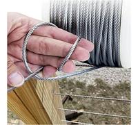 WQZStar Alambre de jardín para terrazas de barandillas, Cable de Cuerda de Alambre de jardín de 3 mm para Sistema de Soporte/tendederos/Luces Colgantes/Vela de sombra/10 m/32,8 pies (350 m/1148 pies)