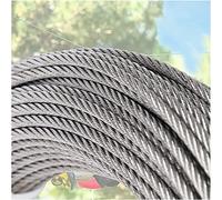 WQZStar Cuerda de Alambre Cable de Alambre de 8 mm para Patio Trasero, Cuerda de Alambre para Aviones 1M-100M, Resistencia a la Rotura de 7000 libras/65M/213,3 pies (35M/114,8 pies)