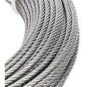 WQZStar Zipline Wire Cuerda de Alambre de Acero Inoxidable de 10 mm, Cable de Cuerda de Alambre para Aviones Zipline, Resistencia a la Rotura de 12000 LB (tamaño: 110 m/360 pies) (40 m/131,2 pies)