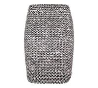 WQZYY&ASDCD Falda De Tubo Womens Skirts Gold Sequined Mini Skirt Bodycon Pencil Skirt Short Wrap Skirt For Office Lady Party One Size Silverlong