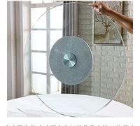 WQZzjm Bandeja giratoria Resistente de 80 cm (30 Pulgadas), Mesa de Comedor Lisa, Bandeja Redonda giratoria, fácil de Compartir (Color: Beige, tamaño: 60 cm/24 Pulgadas) (Plata: 80 cm/31 Pulgadas)