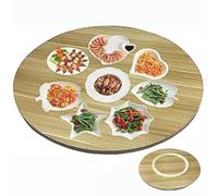 WQZzjm Bandeja giratoria Resistente de 80 cm (30 Pulgadas), Mesa de Comedor Lisa, Bandeja Redonda giratoria, fácil de Compartir (Color: Nogal, tamaño: 80 cm/30 Pulgadas)