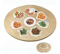 WQZzjm Bandeja giratoria Resistente de 80 cm (30 Pulgadas), Mesa de Comedor Lisa, Bandeja Redonda giratoria, fácil de Compartir (Color: Madera, tamaño: 70 cm/27 Pulgadas)