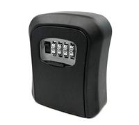 WQZzjm Caja de Seguridad para Llaves para Exteriores, con Cerradura de Pared, combinación de 4 dígitos, Resistente al Agua (Color: Azul, Talla única) (Talla única Negra)