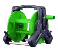 WQZzjm Carrete portamangueras, Soporte para mangueras de Agua, para Lavado de Autos, para jardín, para riego de huertos (Carrete Verde + Tubo de Entrada de 2 m)
