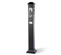 WQZzjm Cenicero de pie de Acero Inoxidable para Exterior con Llave, recolector de Colillas de Suelo para Zonas públicas, Jardines y Patios. Cubo para Fumar Negro, Duradero y Elegante.