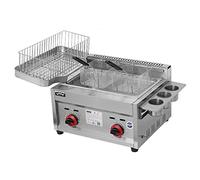WQZzjm Freidora a Gas Comercial 6L/12L, Acero Inoxidable, Control de Temperatura, freidora cilíndrica para Papas Fritas, Calentamiento rápido, para el hogar