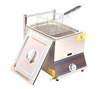 WQZzjm Freidora a Gas de 6 l/12 l, Comercial, de Acero Inoxidable, de Gran Capacidad, para encimera, con Encendido electrónico por pulsos (6 l)