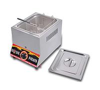 WQZzjm Freidora a Gas de 8 l con Cesta y Tapa, freidora Profesional de Acero Inoxidable para encimera, Ideal para cocinar en Familia (A)