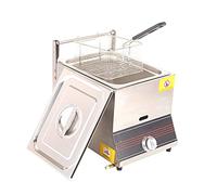 WQZzjm Freidora a Gas, freidora de encimera para restaurantes comerciales con Cesta para restaurantes de Comida rápida y Bares (Doble) (Individual)