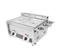 WQZzjm Freidora a Gas Grande de 10/20/30 l, de Acero Inoxidable, para Uso doméstico y Comercial, con Potencia de Fuego Ajustable, con cestas y Tapas para donas, Pescado y más.