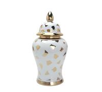 WQZzjm Jarrón de cerámica Grande para Jengibre, jarrones para Jengibre para el hogar, jarrón para Flores secas, jarrón Decorativo con Tapa, Tarro Decorativo, A-18 * 36cm (A 24 * 48cm)