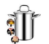 WQZzjm Olla para freír de Acero Inoxidable 304 con Cesta para cocinar, sartén para Tempura, Olla para Pollo Frito con Cesta para freír, Suministros de Cocina