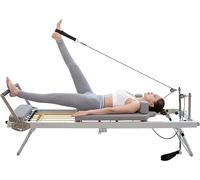WQZzjm Reformer de Pilates para el hogar Equipo de Yoga Equipo de Pilates Cama de Yoga Plegable Multifuncional Cama de Pilates Equipo de Fitness (Gris 197x57x72.5cm) (Gris 197x57x72.5cm)