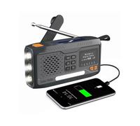 WR-6B Outdoor DAB Radio Speaker Power Bank Solar Powered Hand Crank Emergency Radio