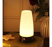 WRalwaysLX Luz de noche LED retro para el hogar, lámpara pequeña con sensor de movimiento LED PIR inalámbrico para interiores/exteriores, lámpara con pilas para dormitorio, pasillo, cocina