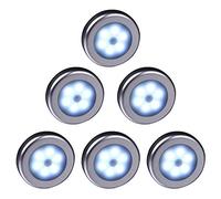 WRalwaysLX Luz LED para gabinete con sensor de movimiento inalámbrico que se pega en cualquier lugar, luz nocturna para escaleras, pasillo, armario, cocina, dormitorio