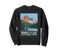 Wrangell-St. Elías National Park Vintage Camping Hombres Mujeres Sudadera