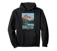 Wrangell-St. Elías National Park Vintage Camping Hombres Mujeres Sudadera con Capucha