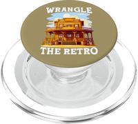 Wrangle The Retro Cita Divertido Vintage Cowboy Western Lover PopSockets PopGrip para MagSafe