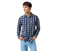 Wrangler 1 Pkt Shirt Camiseta, Indigo Plaid, S Hombres
