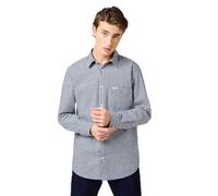 Wrangler 1 Pkt Shirt Camiseta, Navy Gingham, M Hombres