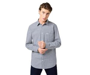 Wrangler 1 Pkt Shirt Camiseta, Navy Gingham, M Hombres