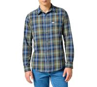 Wrangler 1 Pkt Shirt Camiseta, Green Blue, S para Hombre