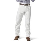 Wrangler 13MWZ - Pantalón Vaquero de Corte Cowboy y Ajuste Original, Blanco, 36W x 30L