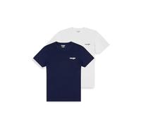 Wrangler 2PACK Sign Off tee, Camisa de los Hombres, Real Navy, Large