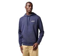 Wrangler Americana Hoodie Sudadera con Capucha, Azul Marino, S para Hombre