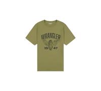 Wrangler Americana tee Camiseta, Verde Claro, L Hombres