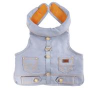 Wrangler Arnés de chaleco de mezclilla de cuerda para perro, chaleco transpirable para perro con forro de malla, chaqueta de invierno lavable a máquina para una fácil limpieza, suéter para perro