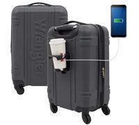Wrangler Astral Hardside Equipaje, Equipaje de Mano de 20 Pulgadas, Gris Oscuro, 20-Inch Carry-On, Maleta de Mano rígida Astral de 20 Pulgadas