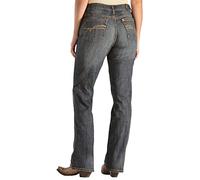 Wrangler Aura Instantly Slimming Mid Rise Boot Cut Jean Jeans, Otoño, 36 para Mujer