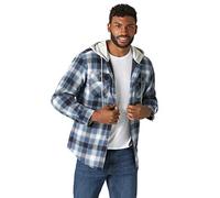 Wrangler Authentics Authentics Veste Chemise Matelassée en Flanelle pour Homme Camisa Abotonada, Azul/Negro, M para Hombre