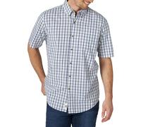 Wrangler Authentics Camisa clásica de Manga Corta para Hombre, a Cuadros, Cuadros Azules, XX-Large
