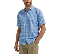 Wrangler Authentics Camisa clásica de Manga Corta para Hombre, a Cuadros, Rivera, Small