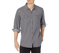 Wrangler Authentics, Camisa clásica de Manga Larga para Hombre, Gris, Large