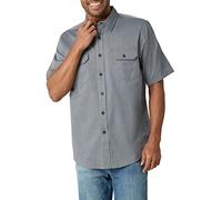 Wrangler Authentics Camisa Tejida clásica de Manga Corta para Hombre, Gris Asfalto, XXL