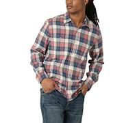 Wrangler Authentics Cloud Flannel Woven Shirt Camisa Abotonada, Rosa marchita, S para Hombre