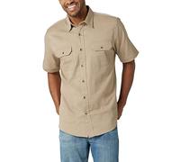 Wrangler Authentics Camisa clásica de Manga Corta Abotonada, Elmwood Heather, S para Hombre