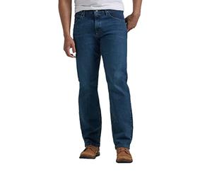 Wrangler Authentics Jeans clásicos de Ajuste Relajado para Hombre, Military Blue Flex, 42W x 28L