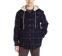 Wrangler Authentics Long Sleeve Quilted Lined Flannel Shirt Jacket with Hood Camisa Hombre