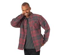 Wrangler Authentics Long Sleeve Sherpa Lined Shirt Jacket Camisa, Actual Heather, L Hombres