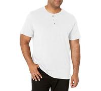 Wrangler Authentics Men's Big & Tall Short Sleeve Henley tee, Bright White, S