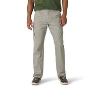 Wrangler Authentics Men's Classic Twill Relaxed Fit Cargo Pant, Khaki Dust, 36 x 29