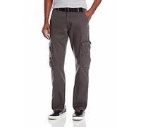 Wrangler Authentics Men's Premium Twill Cargo Pant, Anthracite Twill, 40W x 32L