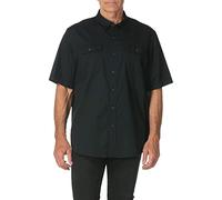 Wrangler Authentics Men's Size Big & Tall Short-Sleeve Classic Woven Shirt, Caviar, 2XT